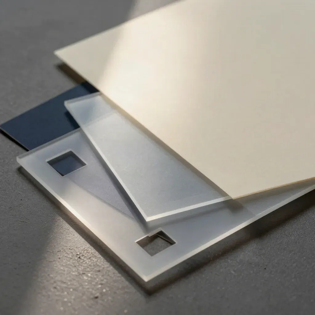 Frosted acrylic grid templates and vellum cutouts layered on graphite plaster with paper dust